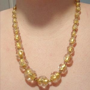 Unique vintage bead twist necklace